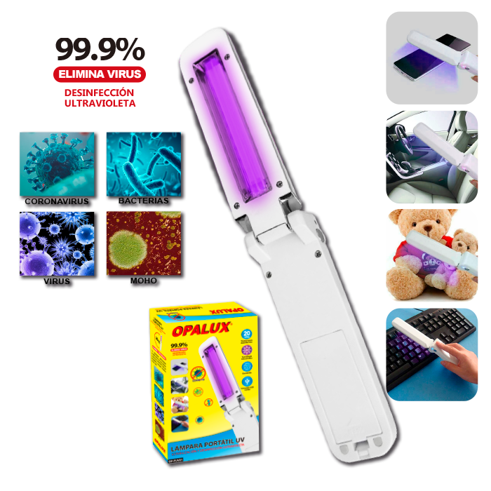 LAMPARA PORTATIL GERMICIDA UV "OPALUX"