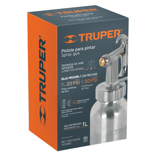 PISTOLA PINTAR PROFESIONAL 20PSI A 50PSI "TRUPER"