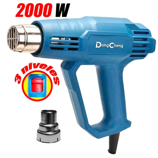Pistola de Calor Aire Caliente DQB05-2000 2000W 50/400/600°C 3 Temperaturas DONGCHENG