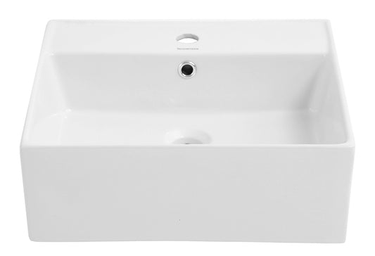 LAVATORIO LOZA OVALIN / PARED  38 X 38 X13 CM "XIMENG"