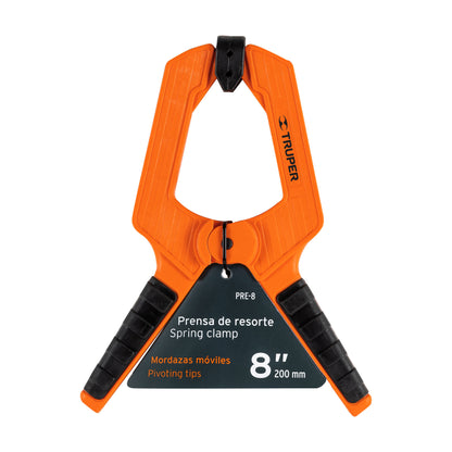 PRENSA RESORTE 8" CUERPO NYLON "TRUPER"