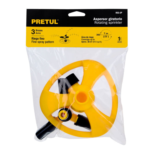 ASPERSOR PLASTICO 3 BRAZOS "PRETUL"