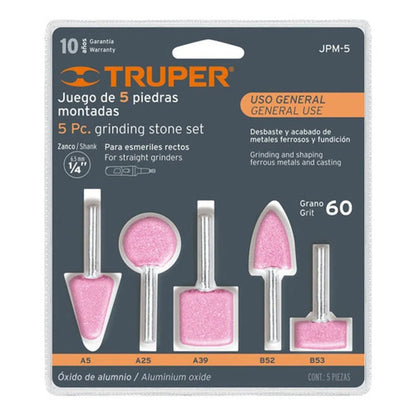 PIEDRA MONTADA ROSADA 5 PCS "TRUPER"