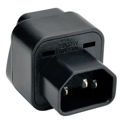 Adaptador de tomacorriente Tripp-Lite UNIPLUGINT, permite conexión a un IEC 320 C13.