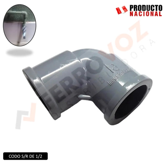 CODO AGUA 1/2" S/ROSCA "COMERCIAL"