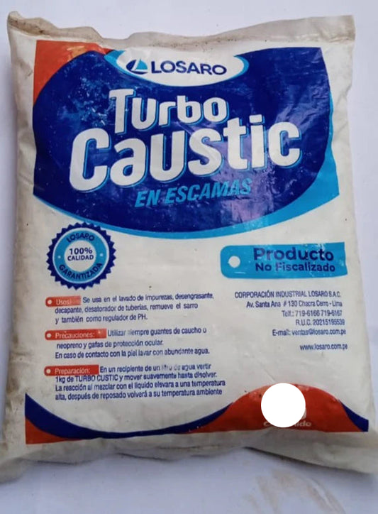 SODA CAUSTICA ESCAMAS 1/2KG "LOSARO" (HIDROXIDO DE SODIO)