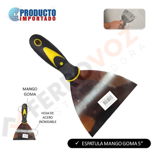 ESPATULA 5" MANGO GOMA PREMIUN