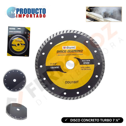 DISCO CONCRETO TURBO 7 1/4"