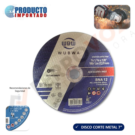 DISCO CORTE METAL 7" COMERCIAL