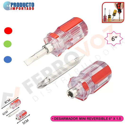 DESARMADOR MIXTO REVERSIBLE 6" x 1.5"