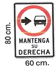 LETRERO SEÑALIZACIÓN 60 CM  X 80 CM POSTE METALICO DE TUBO DE 1.5 PULGADAS X 2 MM POR 3 MT