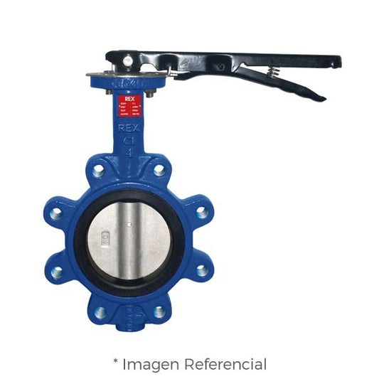 VÁLVULA MARIPOSA 16" LUG FIERRO FUNDIDO ASTM A126 DISCO 316 ASIENTO BUNA-N