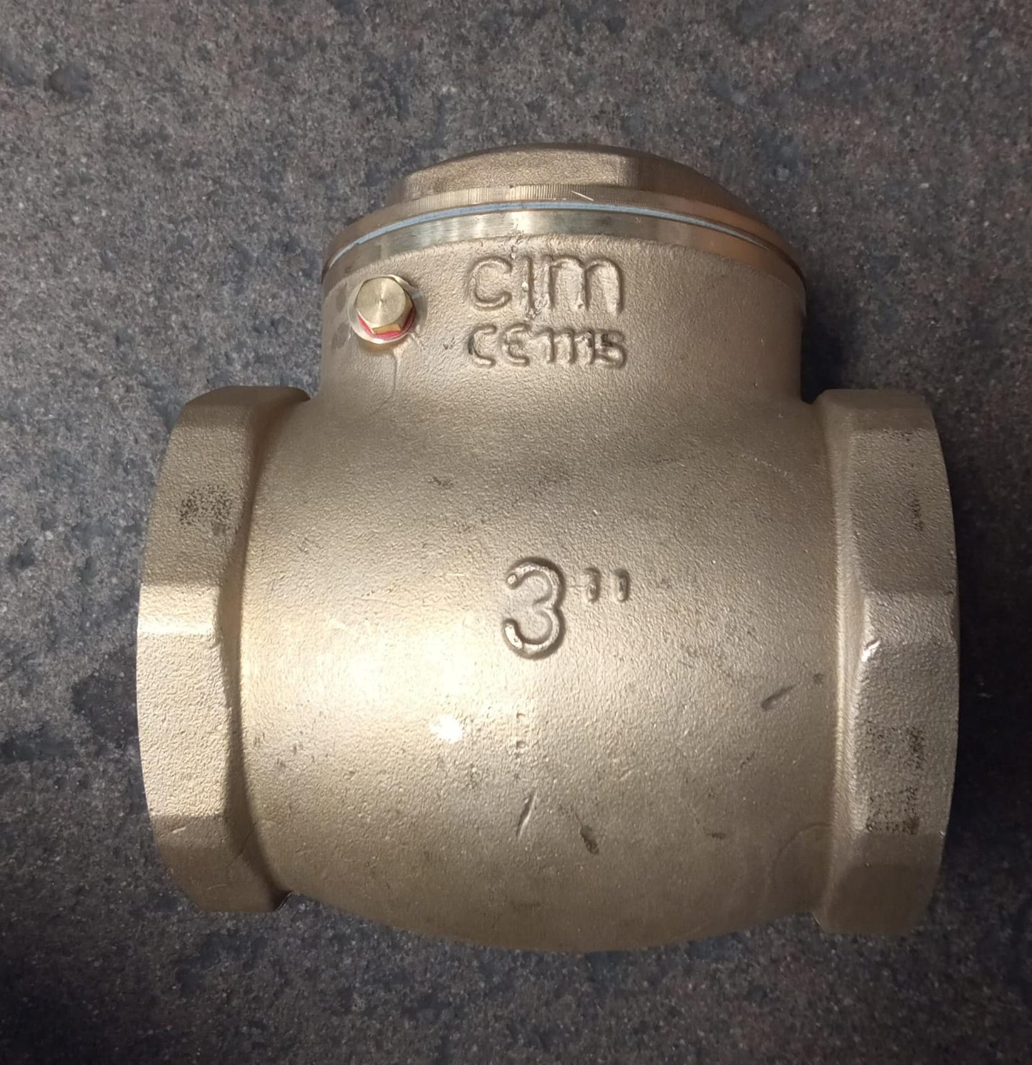 VALVULA CHECK DE BRONCE DE 3" CIM  VALVE