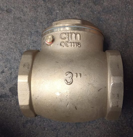 VALVULA CHECK DE BRONCE DE 3" CIM  VALVE