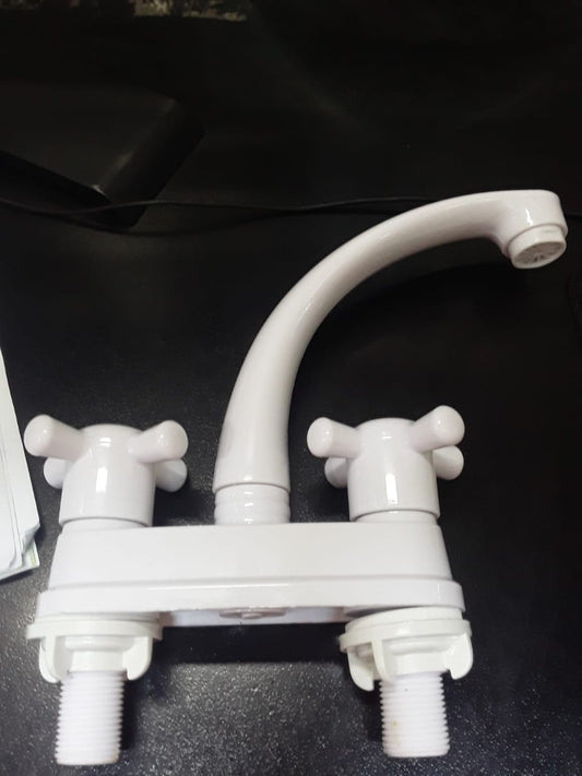 MEZCLADORA LAVATORIO BLANCO PLASTICO "C&A"