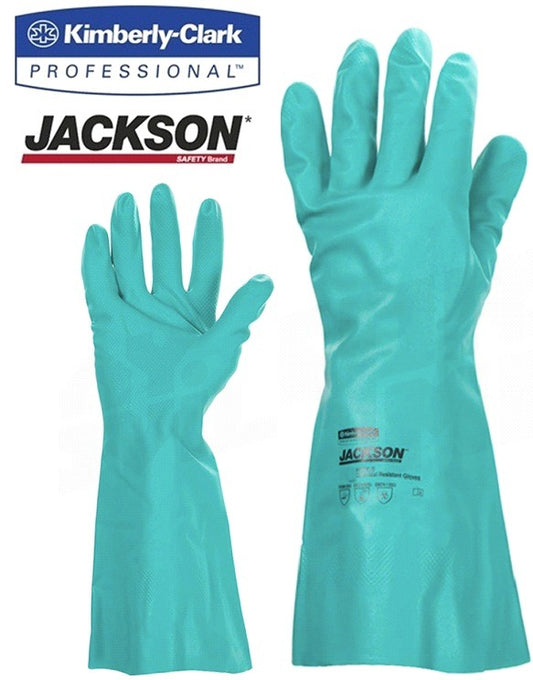 GUANTE DE NITRILO VERDE G80 LARGO JACKSON SAFETY TALLA 9