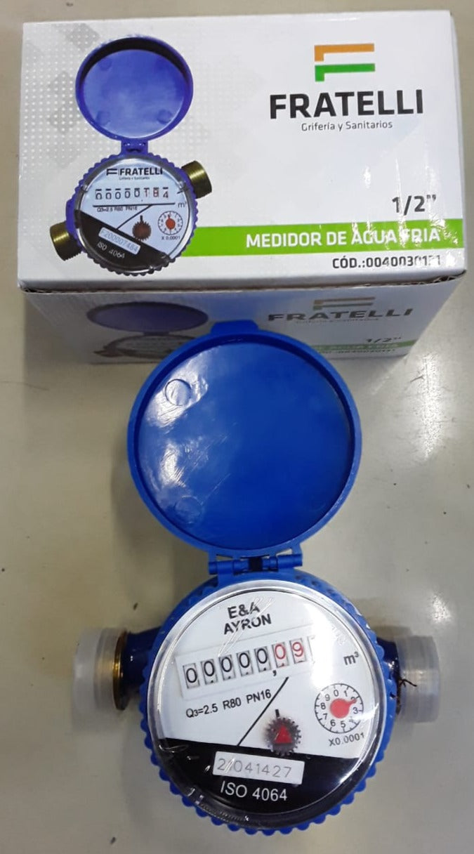 MEDIDOR AGUA 3/4" X 1/2"  "FRATELLI"