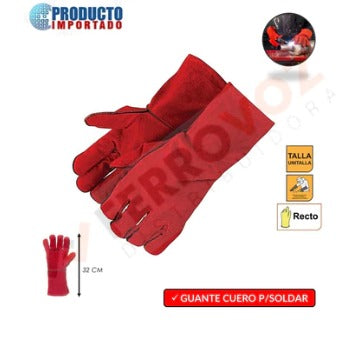 GUANTES SOLDADOR AMARILLO,ROJO