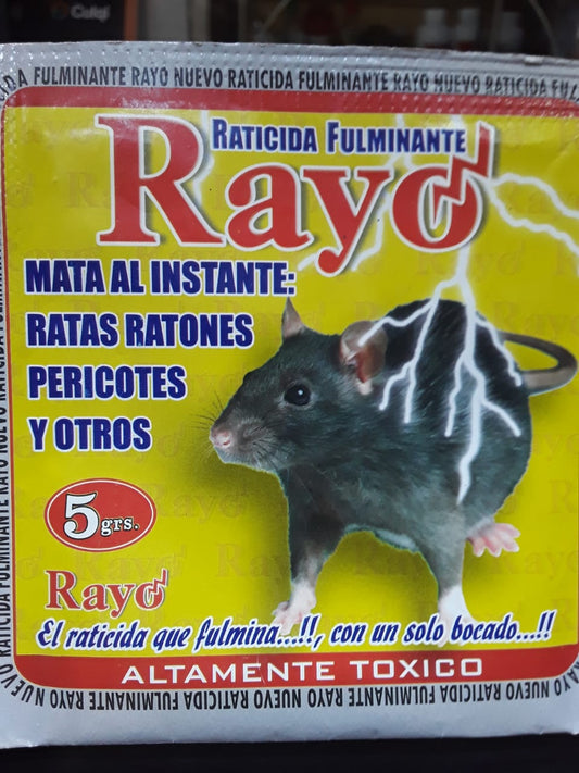 INSECTICIDA MATA RATA 5 gr "RAYO"