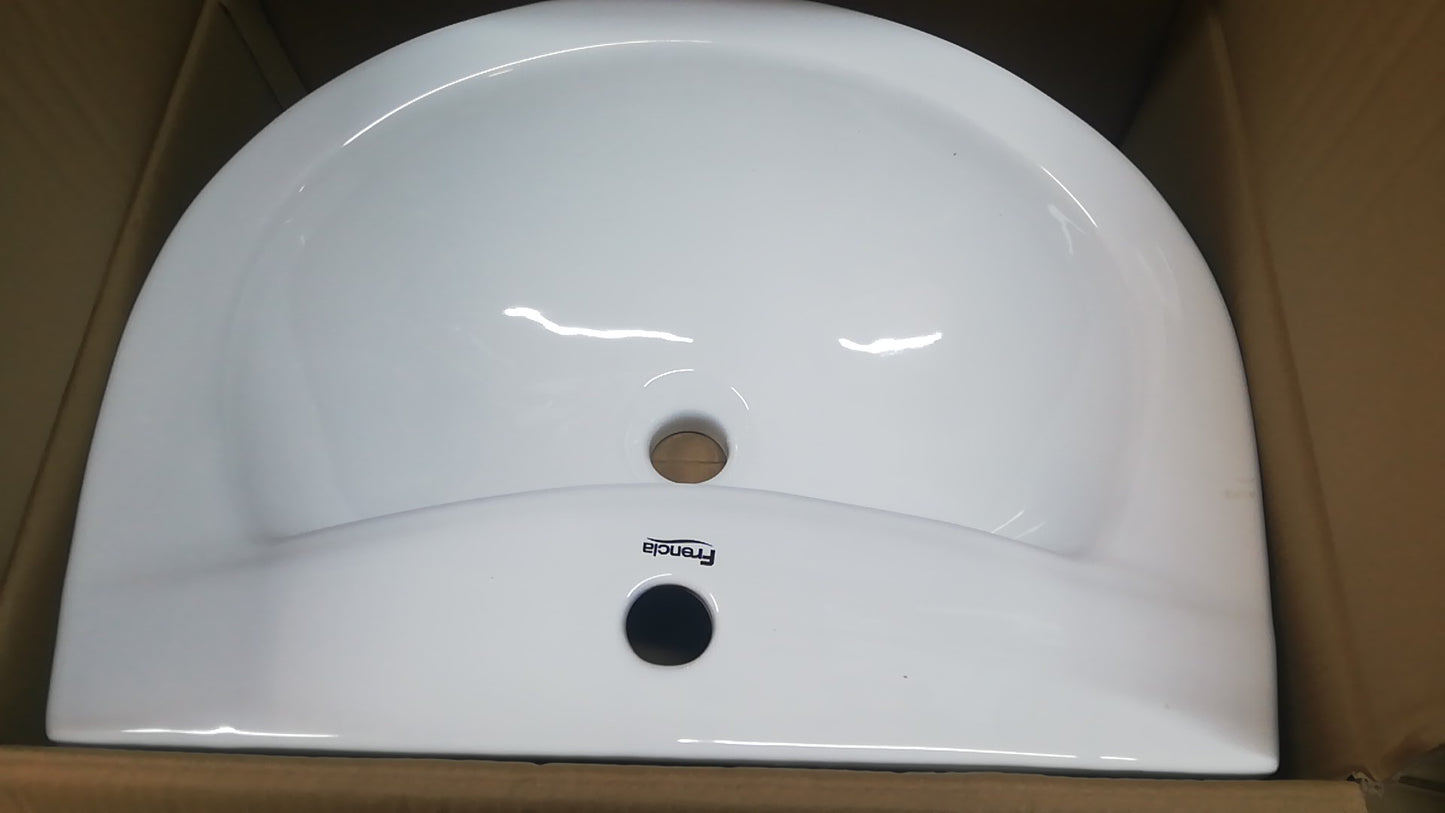 LAVATORIO BLANCO C/REBOSE + PEDESTAL "FRENCIA"