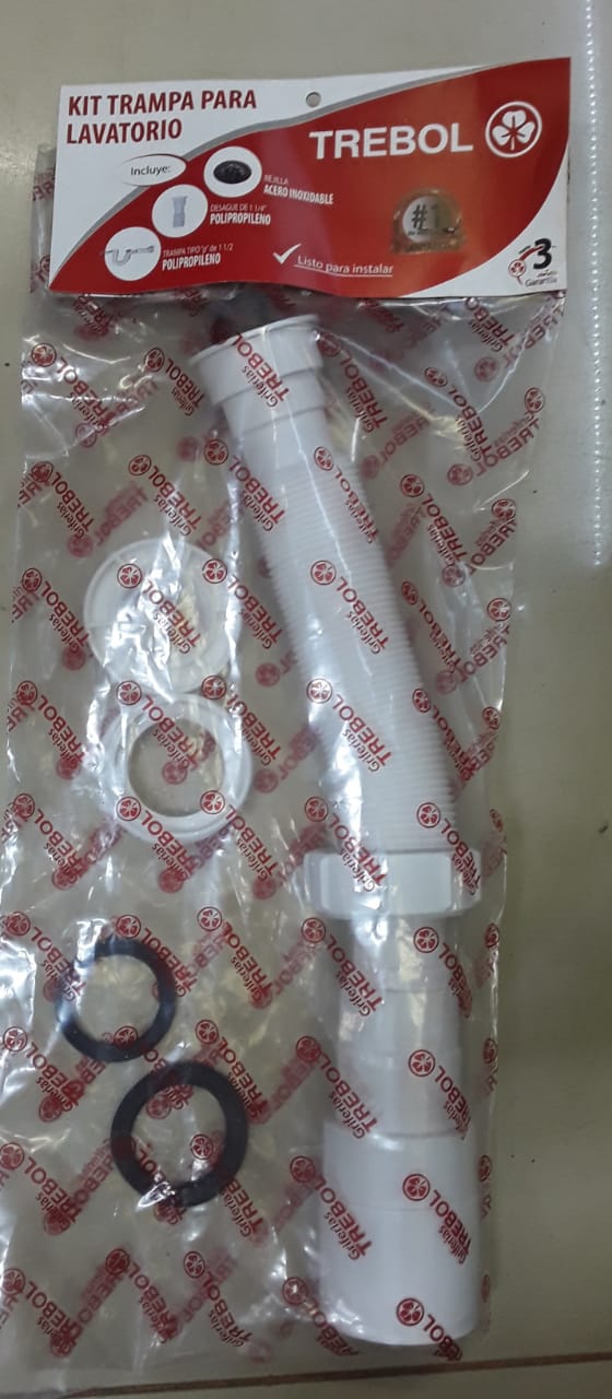 TRAMPA FLEXIBLE CORRUGADA PVC "TREBOL"