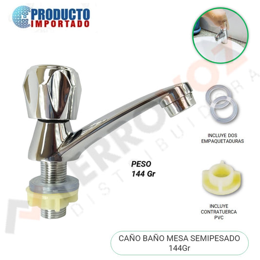 CAÑO LAVATORIO BAÑO SEMIPESADO 144GR