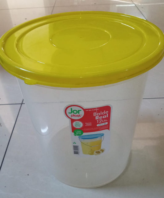 BALDE 12 LITROS TRANSPARENTE "JORPLAST"