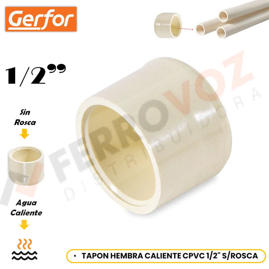 TAPON HEMBRA CALIENTE 1/2" S/R " GERFOR COLOMBIA "