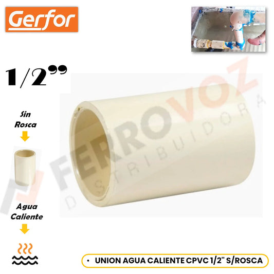 UNION AGUA CALIENTE 1/2" S/R " GERFOR COLOMBIA "
