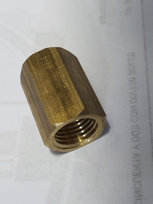 UNION BRONCE 1/4" HEXAGONAL