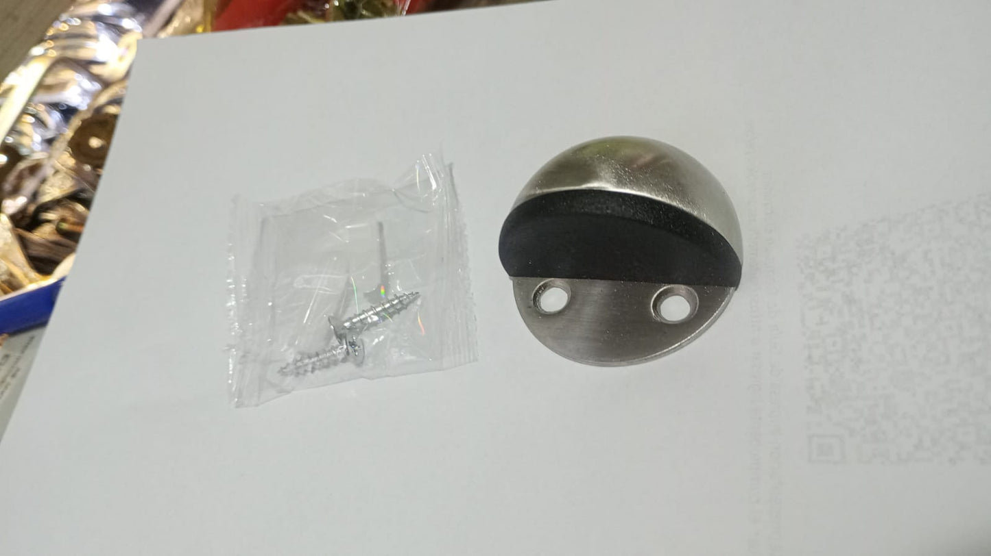 TOPE PUERTA MEDIA LUNA "PLATEADO" INOXIDABLE