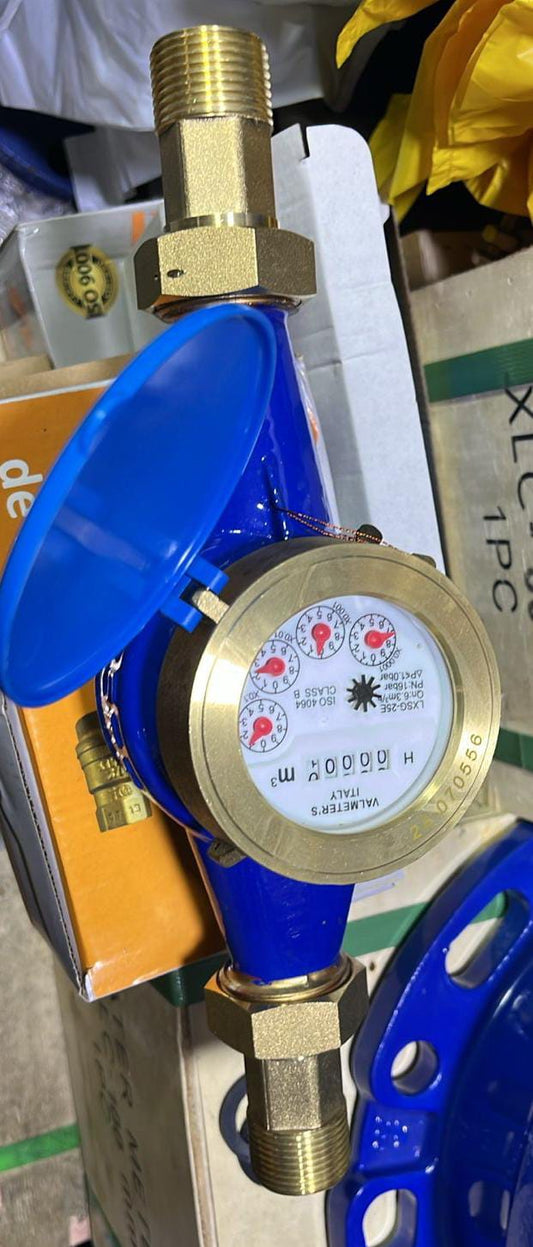 MEDIDOR AGUA  1 1/4" x 1" EXTERIOR "VALMETER'S" ( inc. racord )