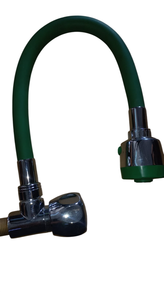 CAÑO COCINA FLEXIBLE VERDE "APACHE" ALETA