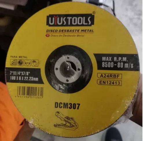 DISCO DESBASTE METAL 7" "UYUSTOOLS"