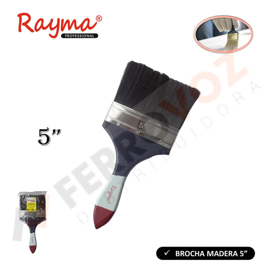 BROCHA MADERA 5" ALTA DENSIDAD