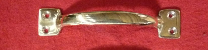 TIRADOR PARCHE CUADRADO BRONCE GRANDE 14CM  INC. TORNILLOS