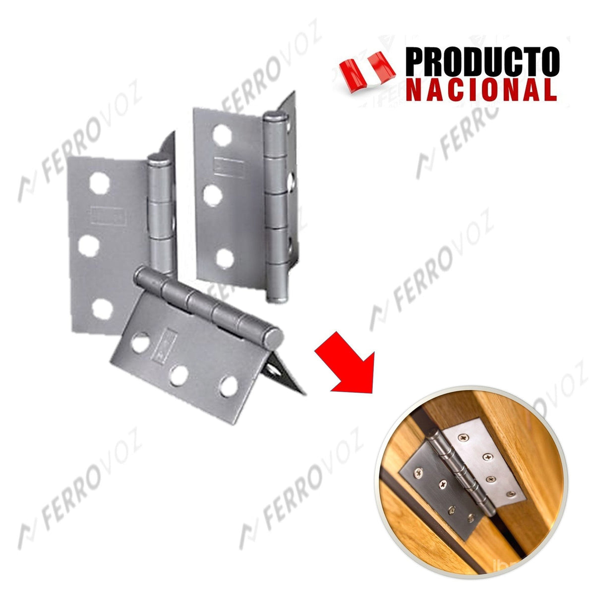 PAR BISAGRA CAPUCHINA 3 1/2" X 3 1/2" (INC. TORNILLOS)