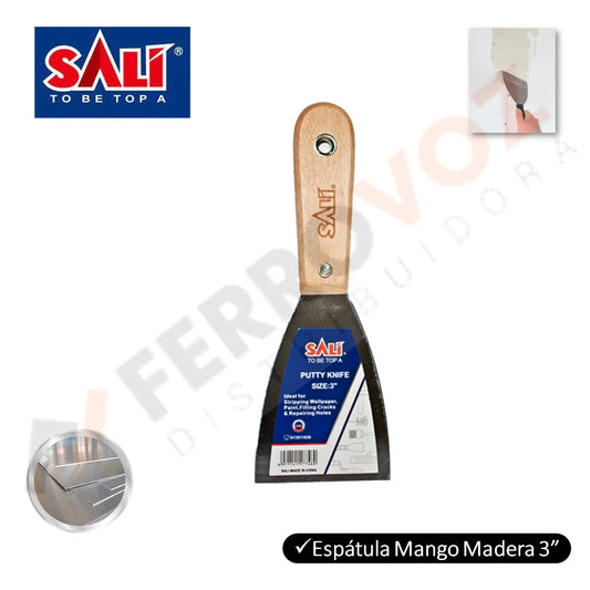 ESPATULA 3" MANGO MADERA "SALI"