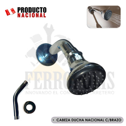 CABEZA DUCHA NACIONAL 255gr C/BRAZO "FAMESA"
