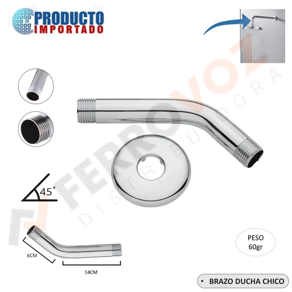 BRAZO DUCHA METAL CHICO 60GR