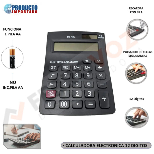 CALCULADORA ELECTRÓNICA 12 DIGITOS
