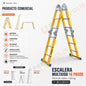ESCALERA MULTIUSO MULTIPÓSICION 150 Kg 16 Pasos FIBRA VIDRIO