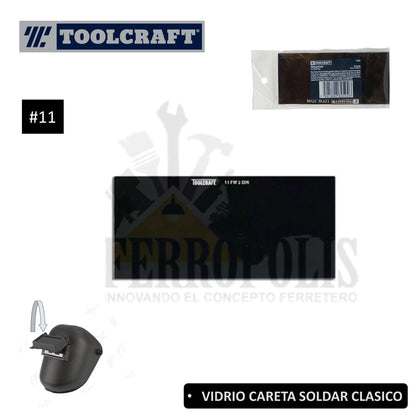 VIDRIO CARETA SOLDAR CLASICO #11