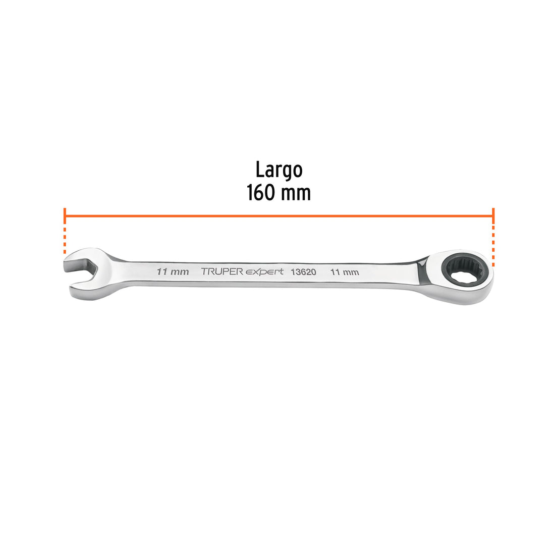 LLAVE COMBINADA CON MATRACA 11MM X 160 MM LARGO, EXPERT – Ferropolis PERU