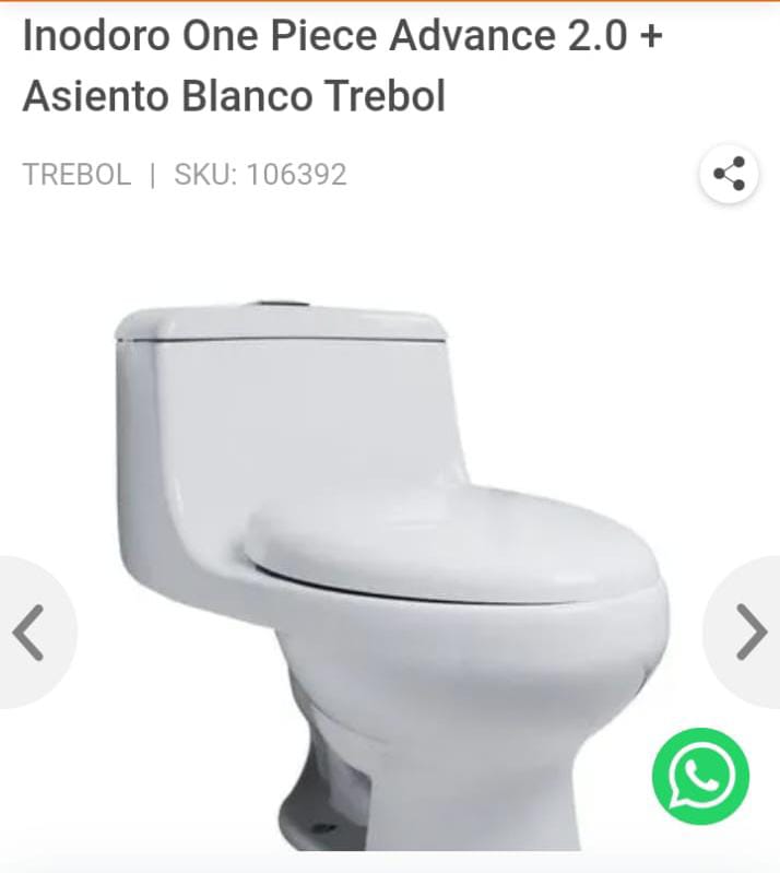 INODORO ONE PIECE TREBOL MODELO ADVANCE 2.0