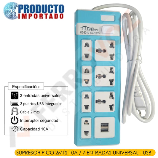 SUPRESOR PICO 10A / 5 ENTRADAS UNIVERSAL