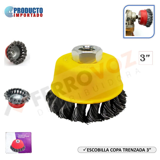 ESCOBILLA COPA TRENZADA 3"