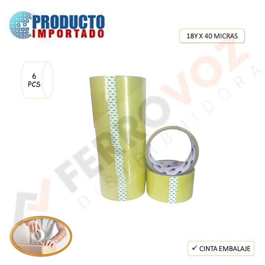 CINTA EMBALAJE 18Y x 40 MICRAS