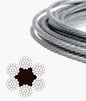 CABLE DE ACERO GALVANIZADO DE 3/16" 6 X 19 ALMA DE ACERO Certificado garantia ( rollo 200 mt )