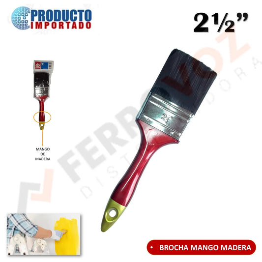 BROCHA M/PLASTICO 2 1/2" "IMPORTADO"